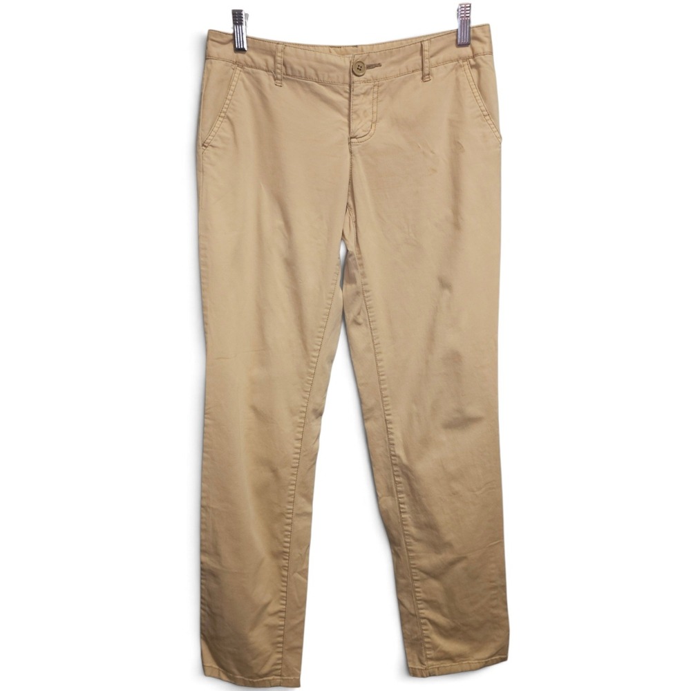 Mossimo Chino Pants Womens Size 5 Tan Khaki Good Slim Fit 6 Stretch AF0M0031